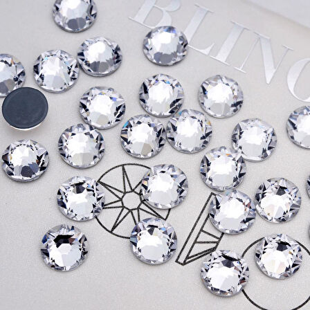 Gymo Ultra Premium Kalite (2088) Altı Düz Ütü İle Yapışan (Hotfix) Kristal Taş SS20 (4.6-4.8mm) Crystal (10 Gross - 1440 Adet)