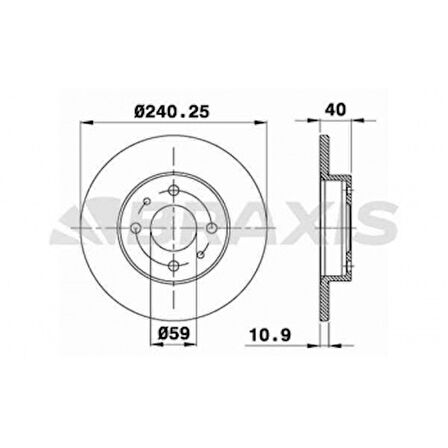 Tofas On Fren Diski Fiat 500 500c 07> Tempra Tipo Punto Panda Marea Bravo 96> Alfa Romeo 145 146 155 92> F - Braxıs Ae0002