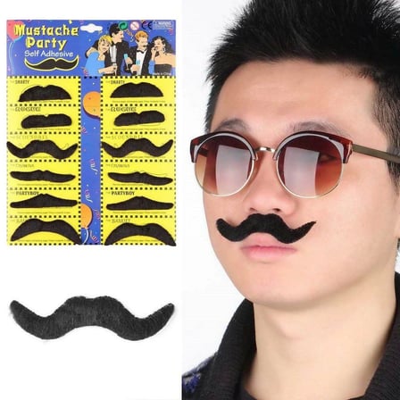Yapışkanlı Takma Bıyık 6 Model 12 Adet Set