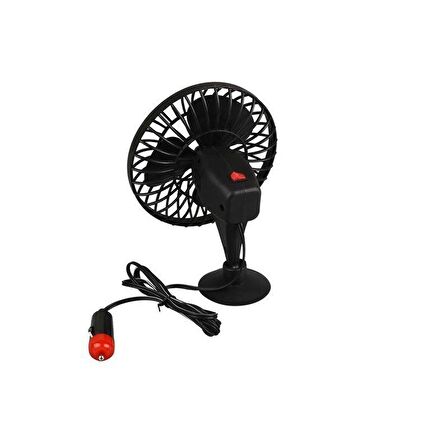 Vantuzlu Pratik Serinletici Araç Vantilatörü 5 İnç 12 Volt