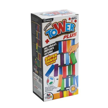 7317 Renkli Plus Tower Süper Denge Oyunu 54 Adet -