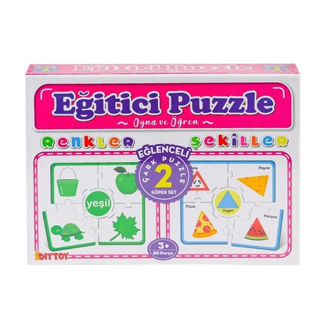 7194 Çark Puzzle Renkler Şekiller -