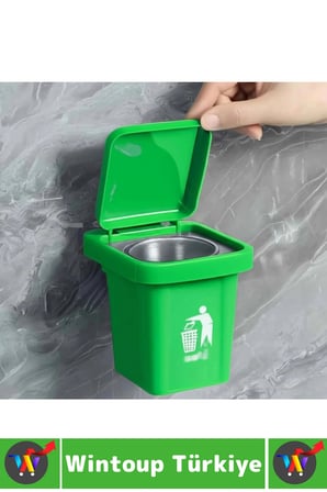#Küllük Kendinden Yapışkanlı Küllük Dayanıklı Plastik Dekoratif Ev Ofis Kamp Teras Balkon Çıkarılabilir Hazneli Çöp Kovası Tasarımlı Mini Duvar Küllüğü