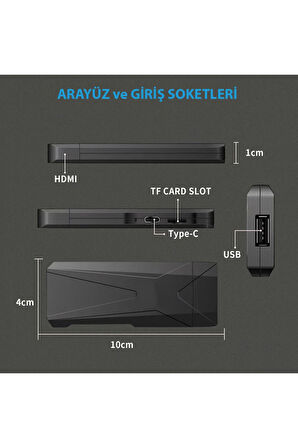 Android TV 8K+ Android 13 Ses kontrollü Kumanda 2GB Ram+16GB Hafıza Wi-Fi 5G Quad Core İşlemci
