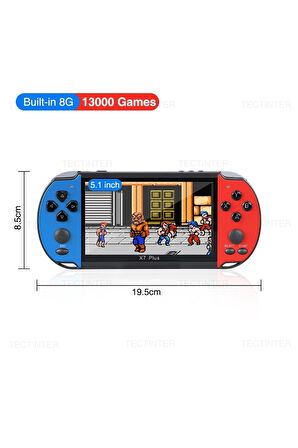 Retro X7 Plus Vita Model 5.1 İnçTaşınabilir Oyun Konsolu Retro  Taşınabilir oyun konsolu