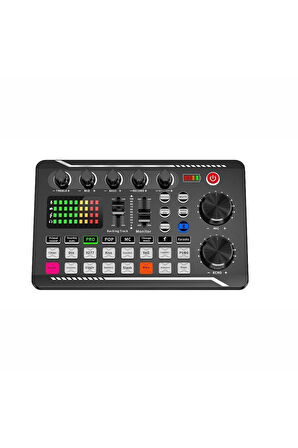 LGT240 Filtreli Condenser Mikrofon F998 Live Plus Ses Kartı ve Standlı Set