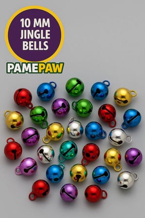 50 Adet 10 mm Karışık Renk Kulplu Zil,çan,çıngırak,metal Amigurumi Zili,takı Aksesuar Yapımı