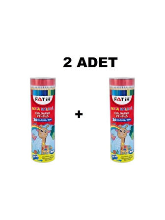 Fatih Tüp Kuru Boya Kalemi 36 Renk 2 Adet