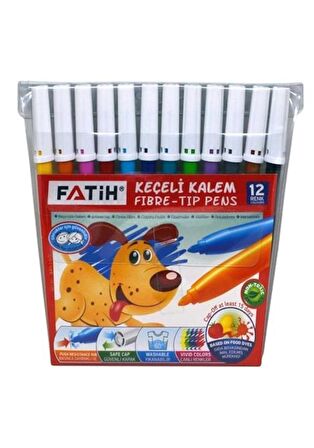 Fatih Keçeli Kalem Slim 12 Renk  34015