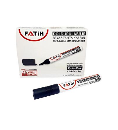 Fatih Tahta Kalemi Doldurulabilir Siyah 34355   12'li Paket / Fatih
