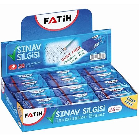 FATİH FS24/M MAVİ SINAV SİLGİSİ (24 ADET)