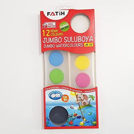 Fatih Jumbo Sulu Boya 12 Renk