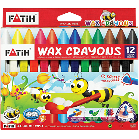 Fatih Mum Pastel Boya Wax Crayon Jumbo 12 Renk 50220