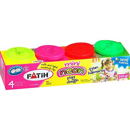 Fatih Oyun Hamuru Mini 4 Renk Neon 50610