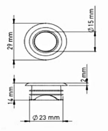 Yapıtaşı Yt112 Üniversal Lavabo Su Taşma Delik Yüzüğü Contalı