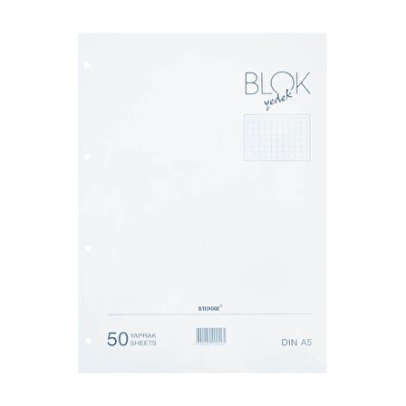 Bayındır Çizgili Klasör Yedeği A4 50 Yaprak Beyaz