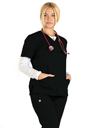 Tea Rose Medikal Giyim Scrubs Cerrahi Takım Doktor Hemşire Likralı Hastane Üniforması