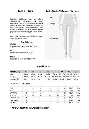 Tea Rose Medikal Giyim Scrubs Cerrahi Takım Doktor Hemşire Likralı Hastane Üniforması