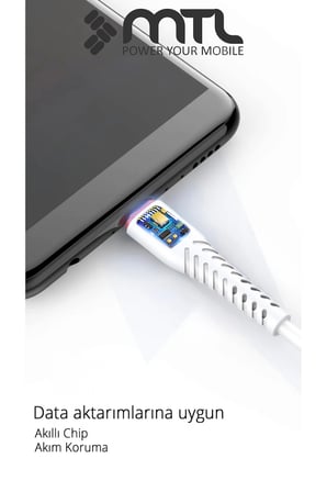 3.4A USB to Type-C 2 Metre Hızlı Şarj ve Veri Aktarım Kablosu MT2022