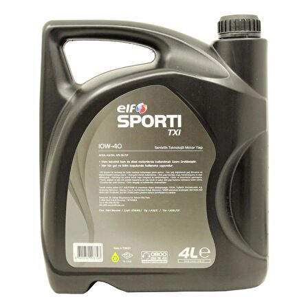 Elf Sporti TXI 10W-40 4 Lt Yarı Sentetik Motor Yağı