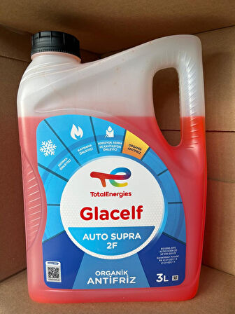 Glacelf Auto Supra Organik Antifriz KIRMIZI 3 Lt ÜRETİMYILI2025