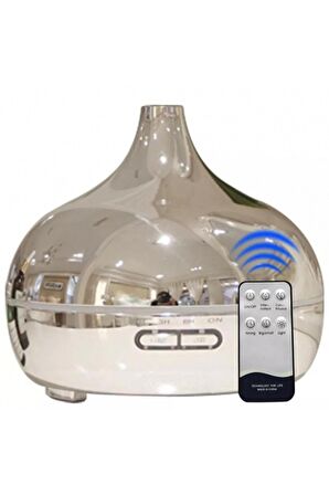 Vothoon Gümüş Vazo Model RGB Işıklı Hava Nemlendirici Oda Kokusu aromaterapi difüzör 550 Ml