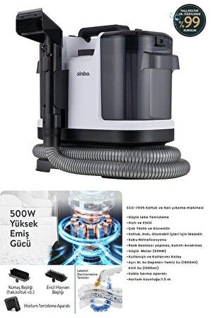 Sinbo SCC-7605 Halı-Koltuk Yıkama Makinesi