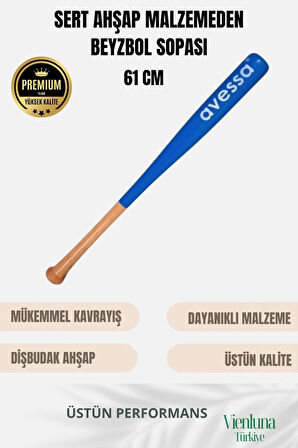 Özel Üretim Mükemmel Kavrayışlı Kırılmaz Dayanıklı Kaliteli Ahşap 28" Baseball Beyzbol Sopası 61 Cm