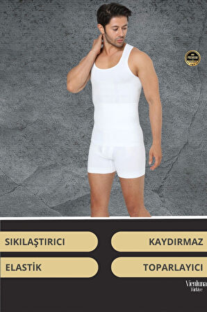 Deluxe Seri Sıkılaştırıcı Toparlayıcı Basen Bel İnceltici Göbek Düzleştirici Erkek Duble Boxer Korse