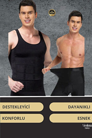 Deluxe Seri Sıkılaştırıcı Toparlayıcı Basen Bel İnceltici Göbek Düzleştirici Erkek Duble Boxer Korse