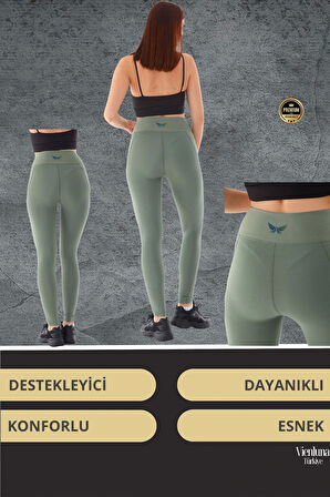 Yeni Sezon Yüksek Bel Sıkı Dokuma Tayt Cepli  İç Göstermez Yoga Fitness Gym Training Antrenman Taytı