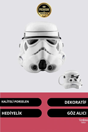 Deluxe Tasarım Dekoratif Estetik Armağan Sevgili Arkadaş Porselen Star Wars Mandalorian Kupa Bardak