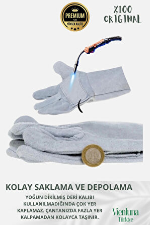 Premium Kalite Yüksek Isı Dayanımlı Kaynak Yangın Waterproof Çok Amaçlı Deri Eldiven