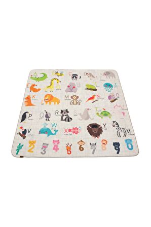Animals 150x150 cm Oyun Matı Bebek ve Çocuk Halısı
