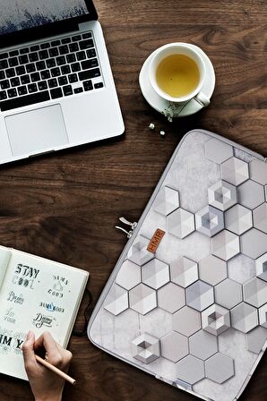 Hexagon Easy Case 15 inç Laptop Çantası Notebook Kılıfı