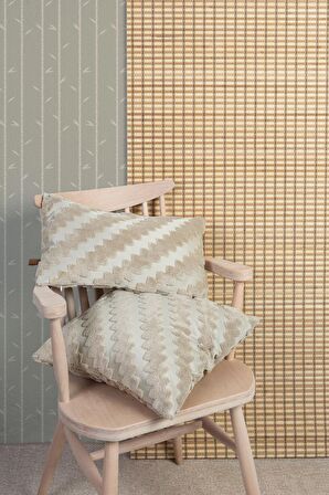 Jakarlı Kırlent 28x50 cm Zigzag Natural