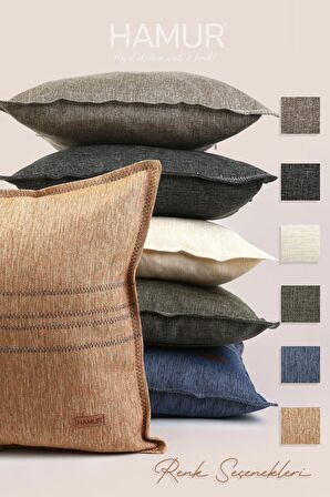 Etnik Vintage İşlemeli Dokuma Kırlent Kılıfı Boho Grain Haki