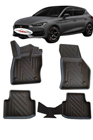 CUPRA Leon 2023 Sonrası 4,5D Havuzlu Paspas 2020 Sonrası Siyah | Manuel Vites