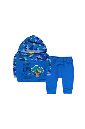 Erkek Bebek Mavi 2'li Bebe Takım 2682