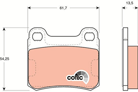Mercedes Fren Balatası Arka 190 W201 88>93 W202 94>00 C124 87>93 W124 93>95 C124 93>97 - Trw Gdb294