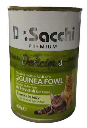 DR. SACCHI AV HAYVANLI YETİŞKİN KEDİ KONSERVESİ 400 GR X 12 ADET