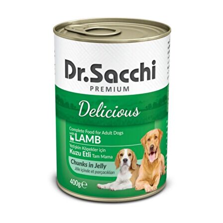 Dr. Sacchi Kuzu Etli Tüm Irklar Yavru Yaş Köpek Maması 400 gr