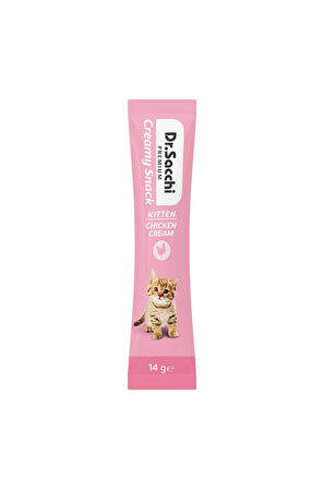 Dr.Sacchi Creamy Snack Kitten Chicken Sıvı Kedi Ödülü 14G