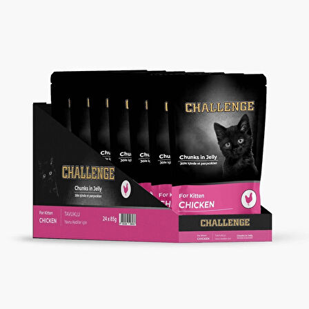Challenge Tavuklu Yavru Kedi Konservesi 85 g (12 Adet)