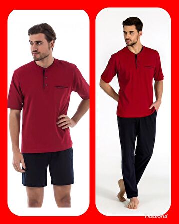 PİERRE CARDİN 5370 PİJAMA ŞORT 3 LÜ DAMAT ÇEYİZ SETİ