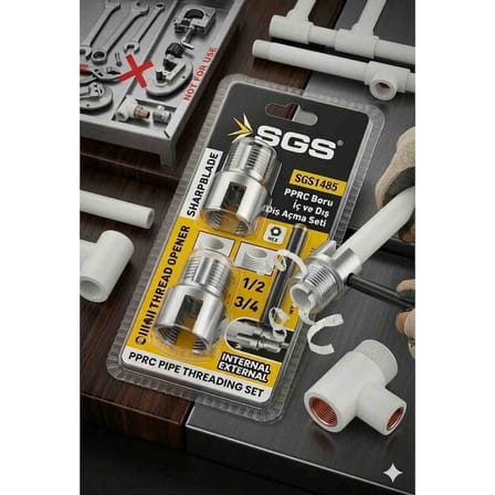 Sgs 1485 Pprc Boru Diş Açma Seti 20-25 Mm (1/2''-3/4'') Profesyonel Kalite Ve Dayanıklı Malzeme
