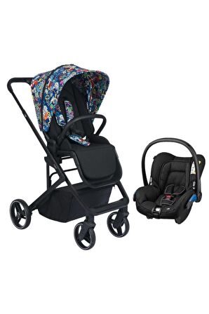 Neo 2 Multicolor Black Raven Travel Sistem Bebek Arabası