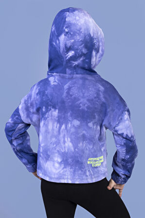 Toontoy Kız Çocuk Batik Desenli Kapüşonlu Sweatshirt
