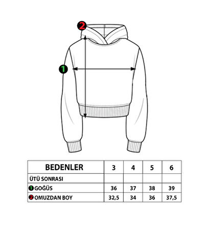 Toontoy Kız Çocuk Cep Detaylı Baskılı Sweatshirt