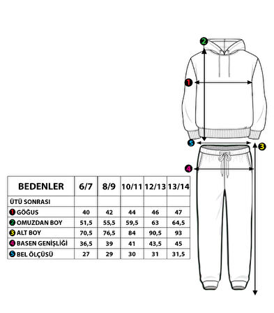 Toontoy Erkek Çocuk Kapüşonlu Baskılı EşofmanTakımı